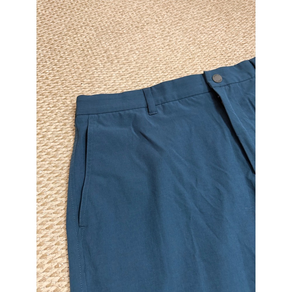 Johnnie-O Mens Performance Golf Shorts Teal Blue Size 38 Flat Front Stretch - Picture 3 of 6